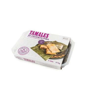 Tamales con Cochinita Pibil (3 unidades)